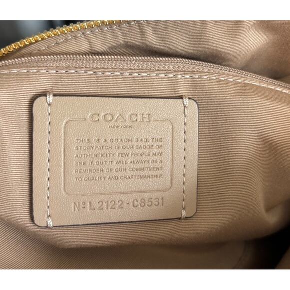 Coach Kacey Satchel Colorblock/Blocked Signature Canvas - Picture 6 of 16